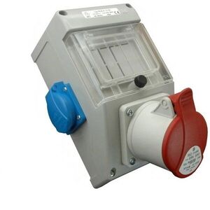 SEZ-CZ Mini Praktik, IP 44, 2×230 V, 1×1653, 4 moduláris ablak, konnektoros kapcsolótábla, nem bizto kép