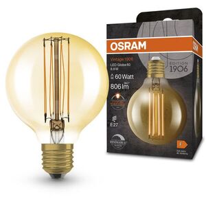 OSRAM Dimmelhető LED izzó, gömb, E27, 8, 8 W, VINTAGE, meleg fehér kép