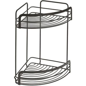 Metaltex ORIGIN LAVA, 20 × 20 × 30 cm, felakasztható, sarok, 2 szintes, fekete kép