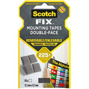3M Scotch-Fi×™ eltávolítható, négyzet, 12, 7 mm × 12, 7 mm, 64 darab kép