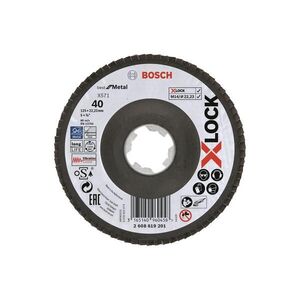 BOSCH 2608619201, X571, Best for Metal X-LOCK fíber legyezőtárcsa, hajlított változat, Ø 125, G 40 kép