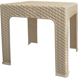 Mega Plast BISTRO műanyag asztal, műrattan hatású, 42, 5 × 42, 5 × 42 cm, cappuccino színben kép
