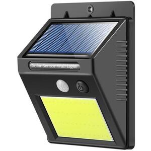 VERK 01391 Napelemes kültéri lámpa, 48 COB LED, mozgásérzékelős kép