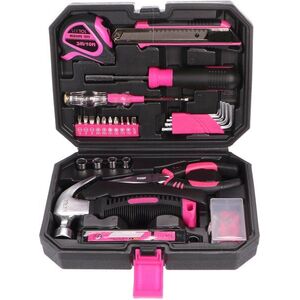 SIXTOL HOME PINK 66 szerszámkészlet kép