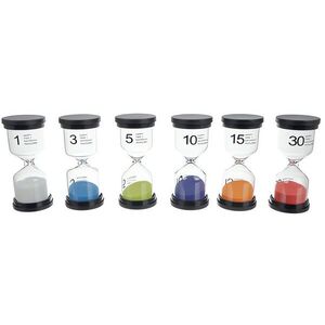 KRUZZEL 25676 Homokóra készlet, 6 db, 3, 5, 10, 15 és 30 perces kép