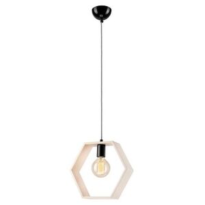 Lamkur 34942 LM-1.4.2 BIAŁY egyizzós függeszték, acél-fa kép