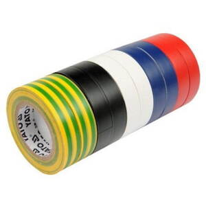YATO szigetelőszalag 19x0, 13 mm x 20 m, színes, 10 darabos készlet YT-8173 kép