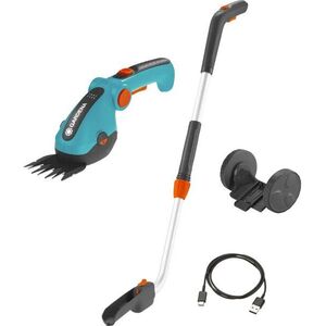 GARDENA ComfortCut Li Akkus fűnyíró olló készlet + teleszkópos nyél és kerekek kép