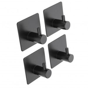 DuraHome 50653 öntapadós kampó 3M, CUTERVO, fekete, 4 darab kép