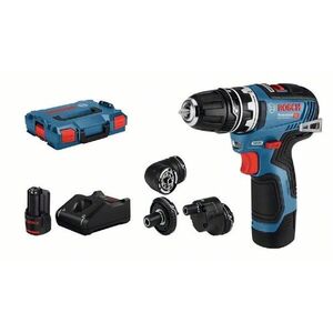 Bosch GSR 12V-35 FlexiClick (2x 3.0Ah, 3 tartozék, L-Boxx) kép
