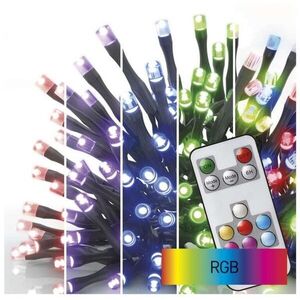 EMOS LED karácsonyi fényfüzér, 12 m, beltéri és kültéri, RGB, távirányító, programok, időzítő kép