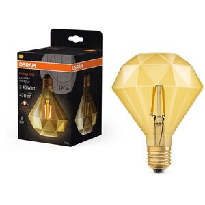 OSRAM LED izzó, gyémánt alakú, E27, 4, 5 W, Vintage 1906, meleg fehér kép