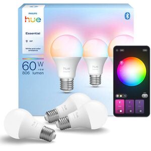 Philips Hue Essential White and Color Ambiance 8 W, 806 lm, E27, 3 db kép