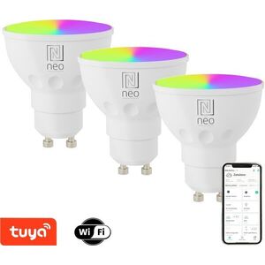 IMMAX NEO LITE GU10 6W RGB+CCT, színes és fehér, WiFi, 3db kép