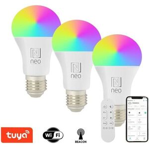 IMMAX NEO LITE 3x Intelligens izzó LED E27 9W RGB+CCT, dimmelhető, WiFi, Beacon, DO kép