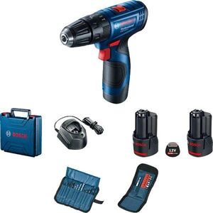 Bosch GSB 120-LI 2x2Ah + 23 db-os bit és fúrószár készlet kép