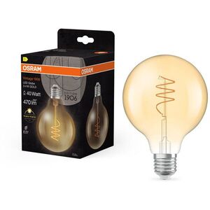 OSRAM LED izzó, aranyszínű, E27, 3, 4 W, VINTAGE GLOBE, meleg fehér kép