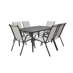 ROJAPLAST ZWMT-24 + XT1012C kerti bútor szett, 1 asztal + 6 fotel kép