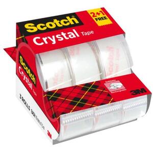 3M Scotch Crystal 19 mm × 7, 5 m, kristálytiszta, eldobható letekercseléssel - 3 db kép