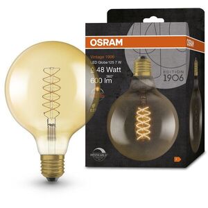 OSRAM Dimmelhető LED izzó, aranyszínű, E27, 7 W, GLOBE VINTAGE, meleg fehér kép