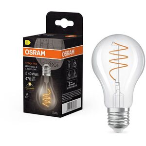OSRAM LED izzó, átlátszó, E27, 3, 4 W, VINTAGE CLASSIC A, meleg fehér kép