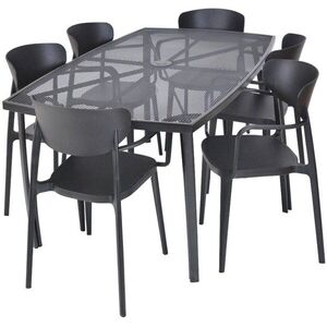 ROJAPLAST ZWMT-24 + MARE ARMCHAIR kerti bútor szett, 1 asztal + 6 fotel kép