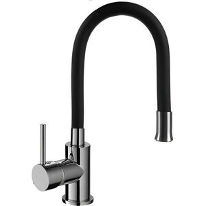 Ruhhy 22821 360° Flexibilis mosogató csaptelep, rozsdamentes acél, ezüst-fekete kép