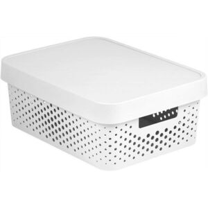 Curver INFINITY DOTS doboz 11 L - fehér kép