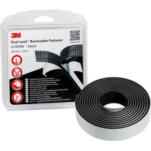 3M™ Dual-Lock™ öntapadó tépőzár SJ354B, fekete, 25 mm x 2, 5 m bliszter csomagolásban kép