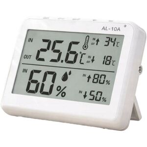 Verk 09237 LCD időjárás állomás hőmérővel, szondával és páratartalom-mérővel, fehér kép