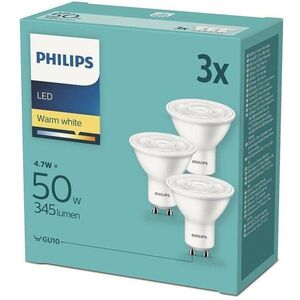 Philips LED 4, 7-50W, GU10 2700K, 3 db kép