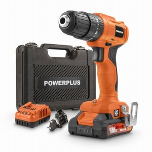 POWERPLUS POWDPO1110 Akkus ütvefúró-csavarozó készlet, 20 V (1×2 Ah) kép