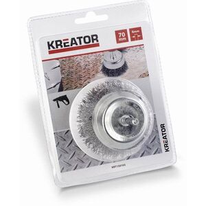 KREATOR KRT150103 - fúrógép acélkefe, 70 mm kép