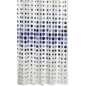 Bellatex Zuhanyfüggöny - 180 × 200 cm - kék pöttyök kép