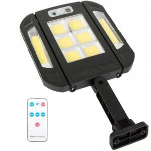 VERK 12291 Napelemes lámpa, 136 LED, IP67, mozgás-/alkonyérzékelős, távirányítóval kép