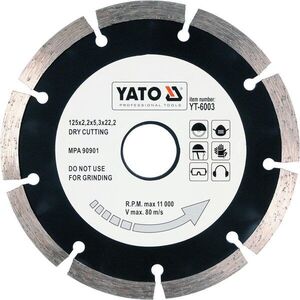 Yato gyémánt vágó korong 125 x 22, 2 x 2, 2 mm kép