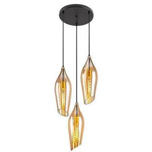 Rabalux 72203 BELLINI Függeszték, 100 cm, fekete-borostyánsárga kép