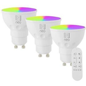 IMMAX NEO LITE 3x okos LED izzó GU10 4, 8W RGB+CCT készlet, szabályozható, WiFi, Beacon kép