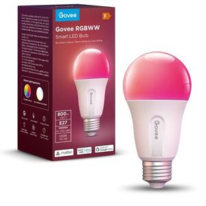 Govee Smart RGBWW 12W - 85W, 1200lm, E27, Long Life Matter kép