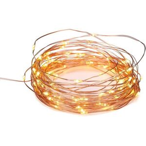 AcaLighting LED dekoratív réz füzér, melegfehér, 10 m, IP44, kültéri kép