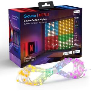 Govee Netflix RGBIC Curtain Light, 400 LED, 1, 5×1, 5 m kép