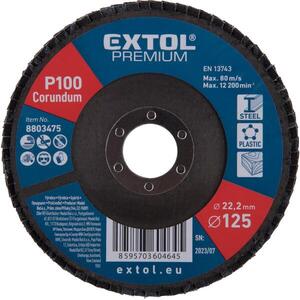 EXTOL PREMIUM 8803475 Lamellás csiszolókorong, korund 125mm, P100 kép