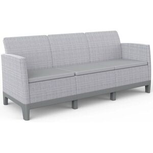 Keter Scandi Forma 3 Seaters Sofa, Ash grey/Storm Grey kép