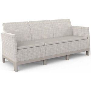 Keter Scandi Forma 3 Seaters Sofa, Pebble Grey/Soft beige kép