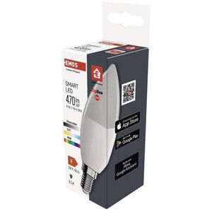 EMOS Okos LED izzó GoSmart gyertya E14 4, 8 W (40 W) 470 lm RGB dimmelhető Zigbee kép