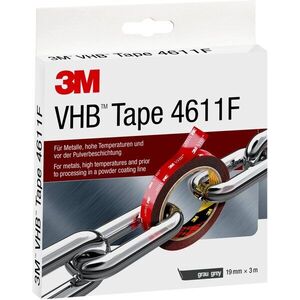 3M™ VHB™ 4611 akril ragasztószalag, extra erős, sötétszürke, 19 mm × 3 m, bliszterben kép