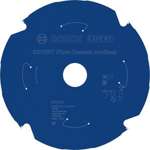 BOSCH EXPERT Fibre Cement cordless, fűrészlap, 190 × 1, 8/1, 2 × 30 mm, T4 2.608.902.201 kép