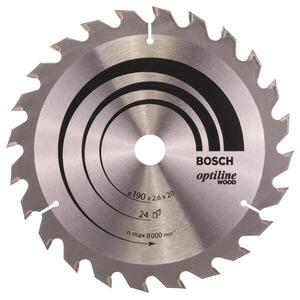 Bosch Optiline Wood körfűrészlap, 190×20/16×2, 6 mm, 24 (2.608.640.612) kép