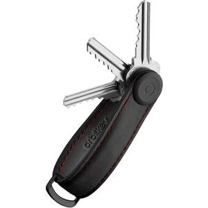 ORBITKEY Key Organizer Crazy-Horse - Obsidian Black & Red kép