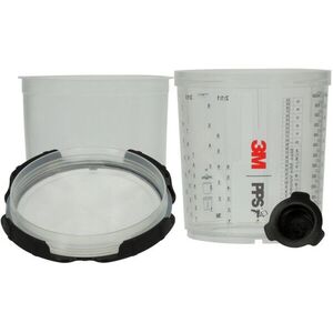 3M Festékkeverő edény szett, PPS™ 2.0 rendszer, 650 ml, 125 µ, 50 db, fedéllel kép